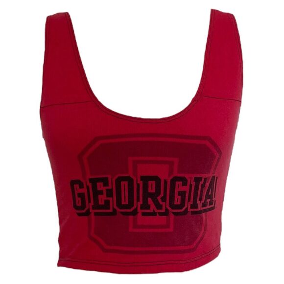 MBI Vintage Shop Tops - University of Georgia Reworked Cropped T-Shirt Tank (XS/S)